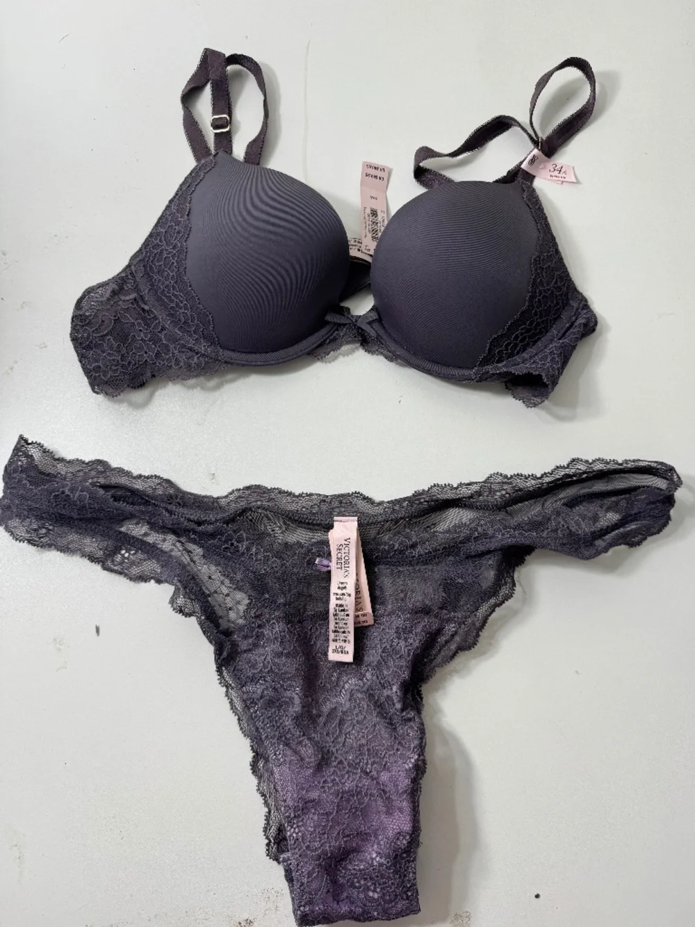 Victoria's Secret Push Up Bra & Panty Set - NEW WITH TAGS 34A